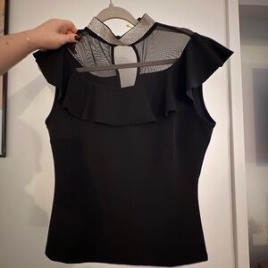 Elegant Black Ruffle Top